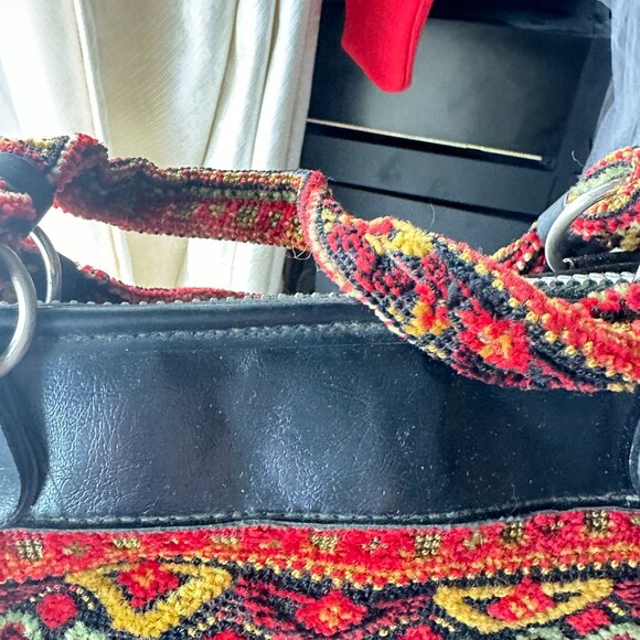 Vintage Travel Carry On Style Carpet Handbag - Picture 6 of 10